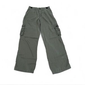 Lavia 18 Olive Wide Leg Cargo Pants with Pockets Size Eur 44 or US 12